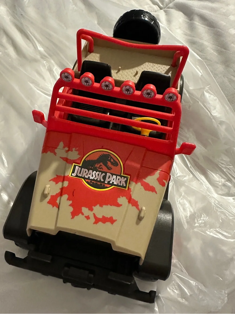 Mattel Jurassic World Park Jeep Wrangler Vehicle Toy No. 27 Red & Tan 2023